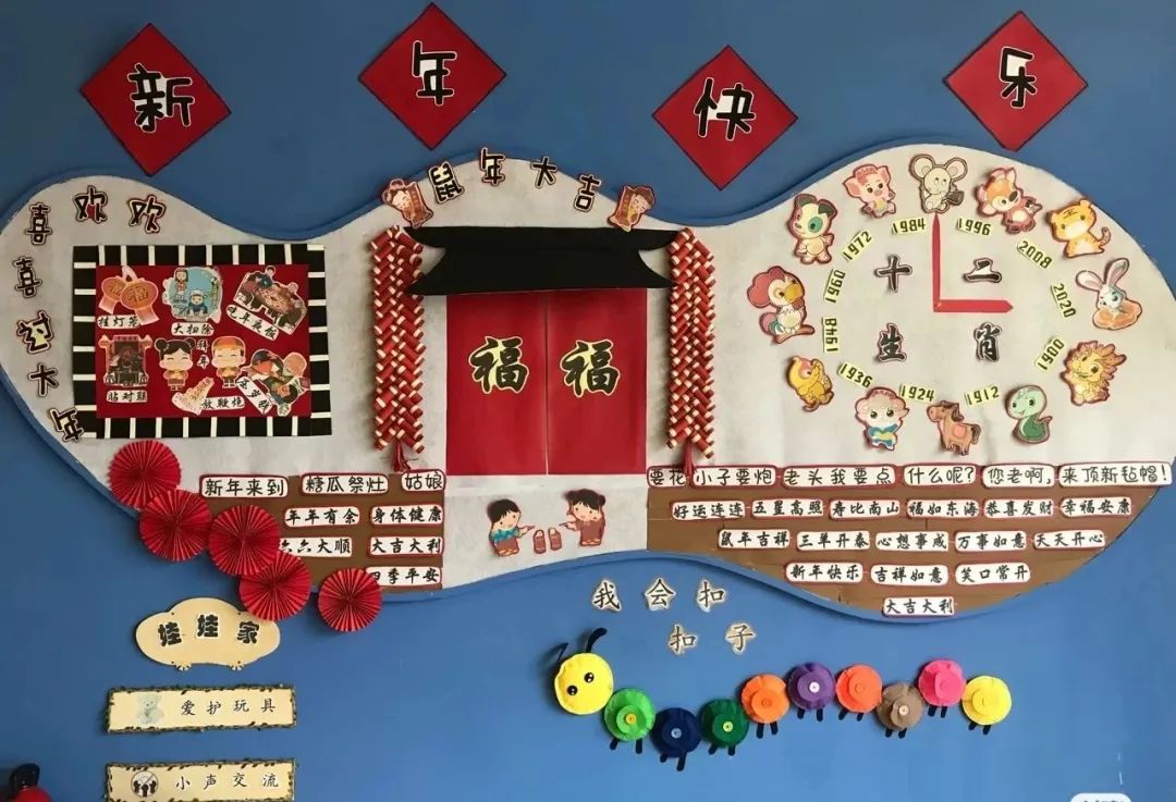 环境创设|别人家幼儿园的新年环创来了