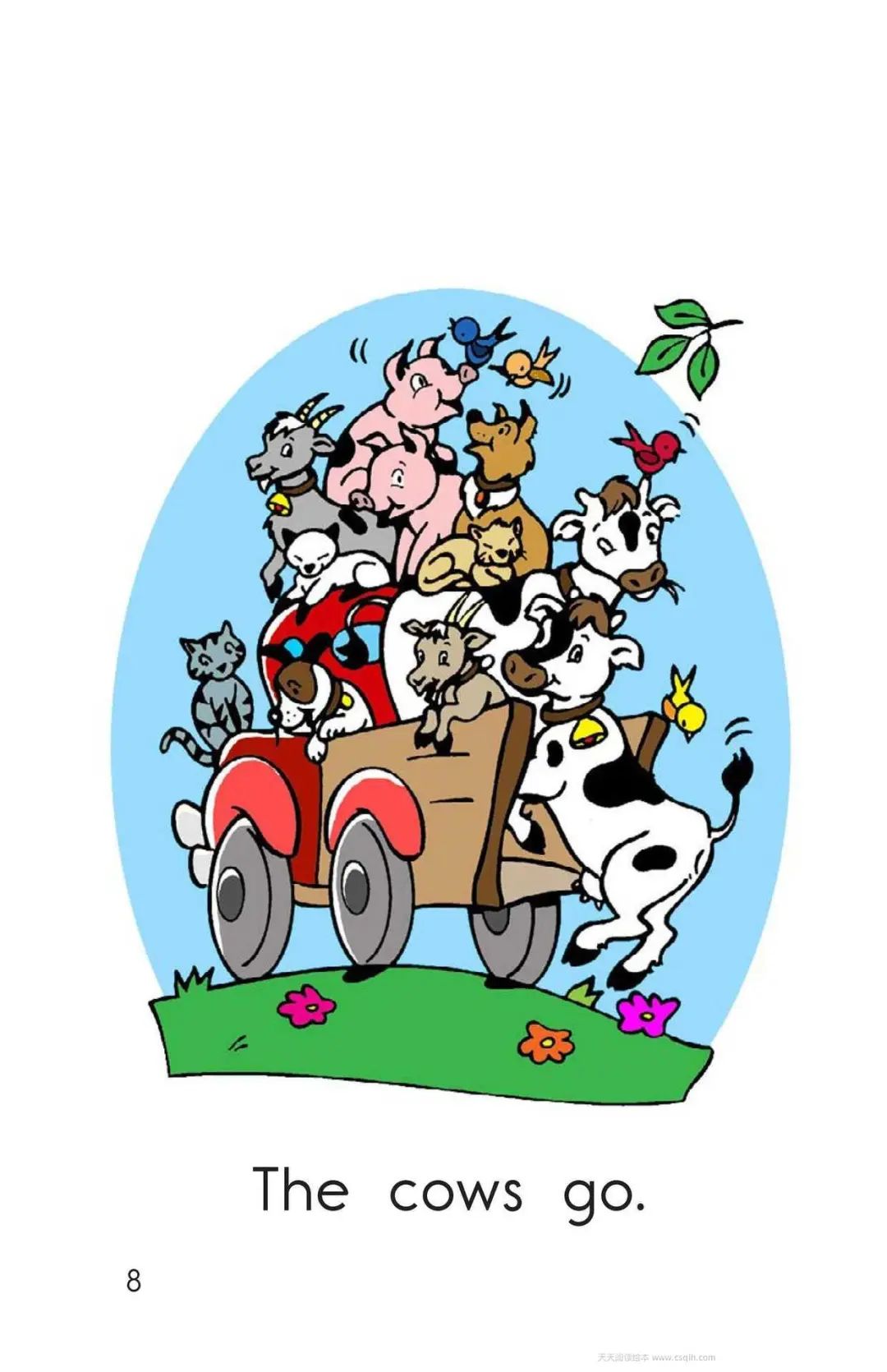小牛们走了the cows go 小鸭子们走了the ducks go 动物们都走了