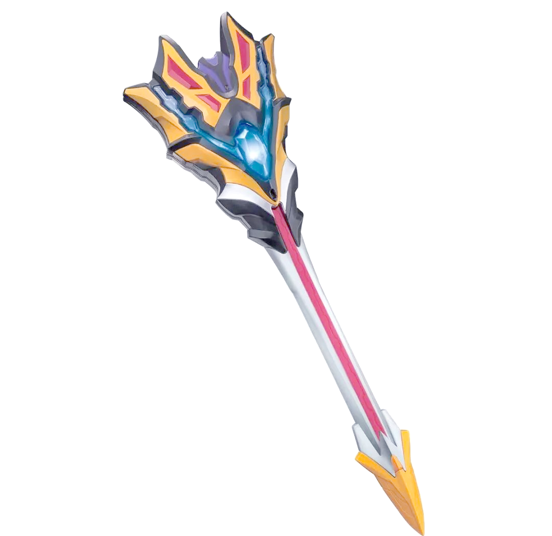 赤钢



王者圣剑,作为捷德奥特曼尊皇形态的专属武器,其顶部设计