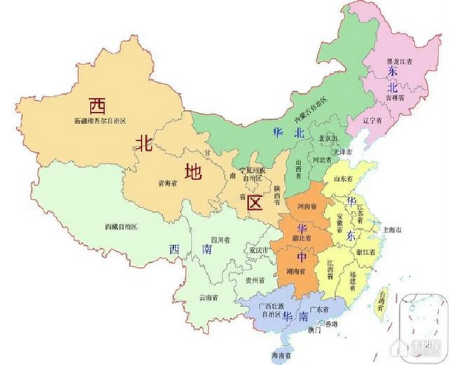西北,华北,中南,华南,华北,北部,都是指哪里