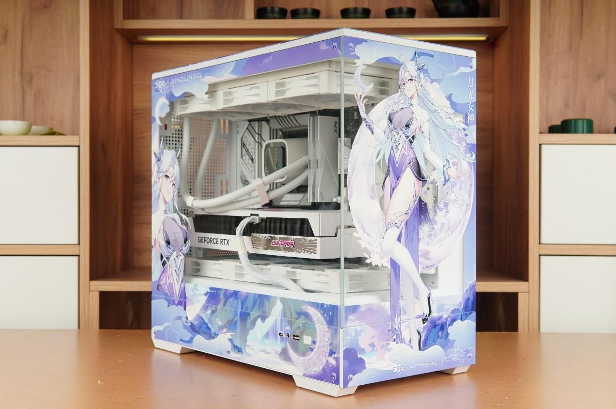 二次元浓度爆表的主机,爱国者星璨岚月光女神主题装机分享