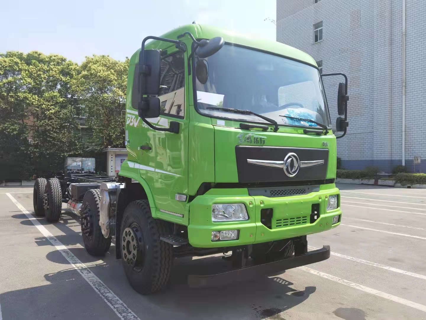 拓行8米前四后六多功能平板自卸车,新品国六东风拓行8x2浮动桥