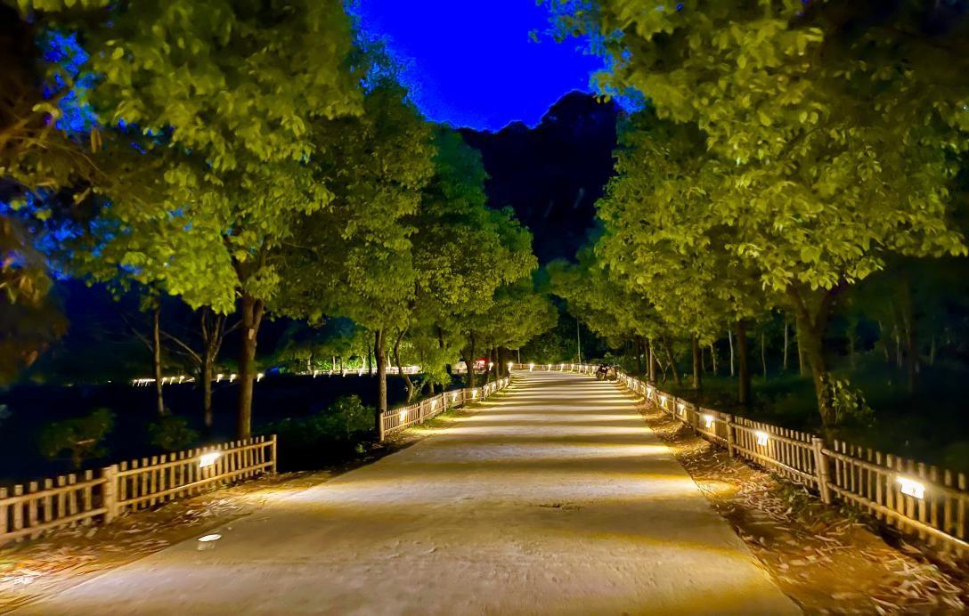 江永璀璨灯光夜景点亮美丽乡村