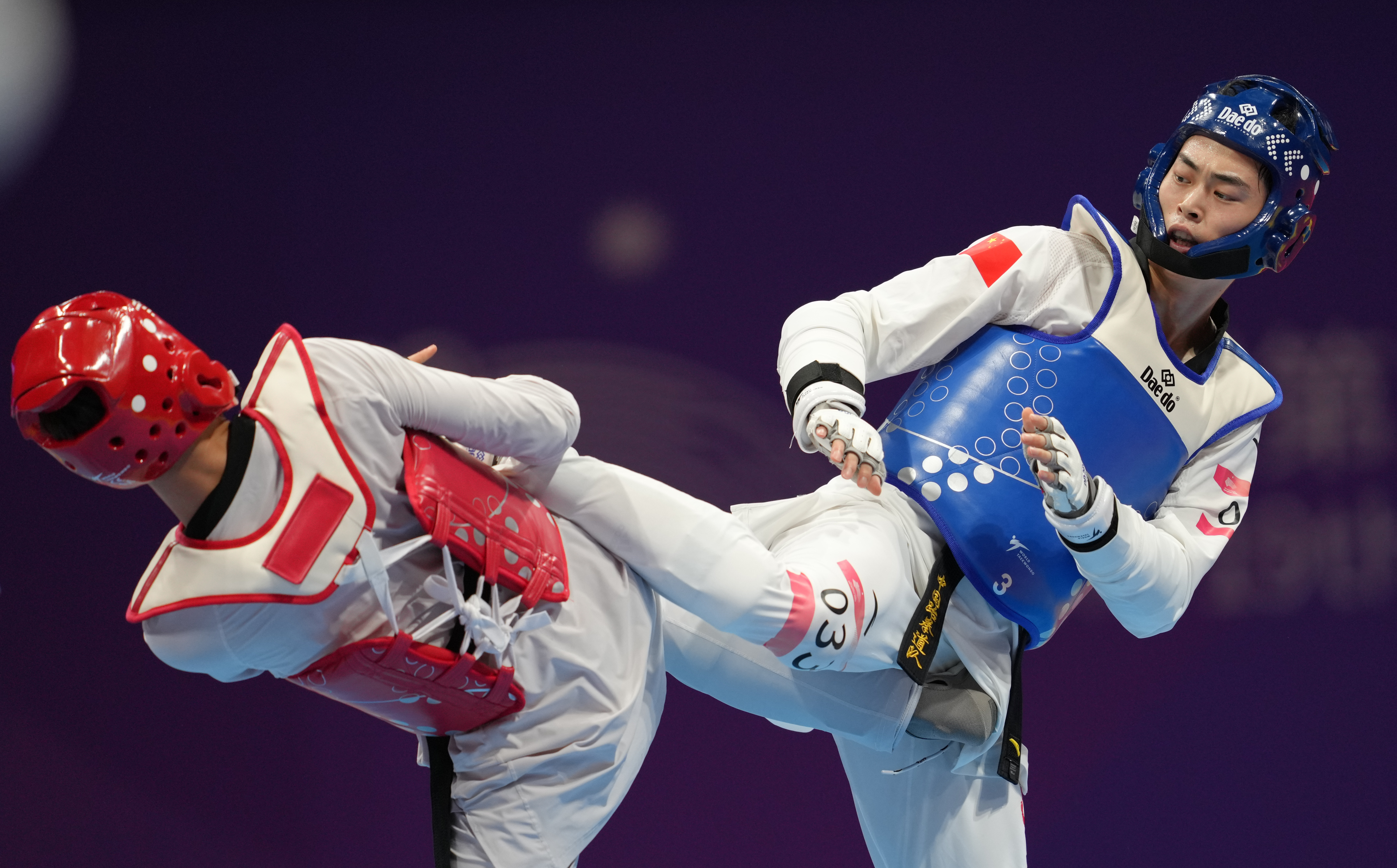 跆拳道——男子68公斤级赛况:中国选手肖晨鸣止步八强