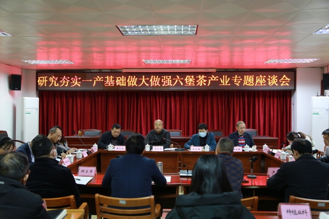 李彤华主持召开研究夯实一产基础做大做强六堡茶产业专题座谈会