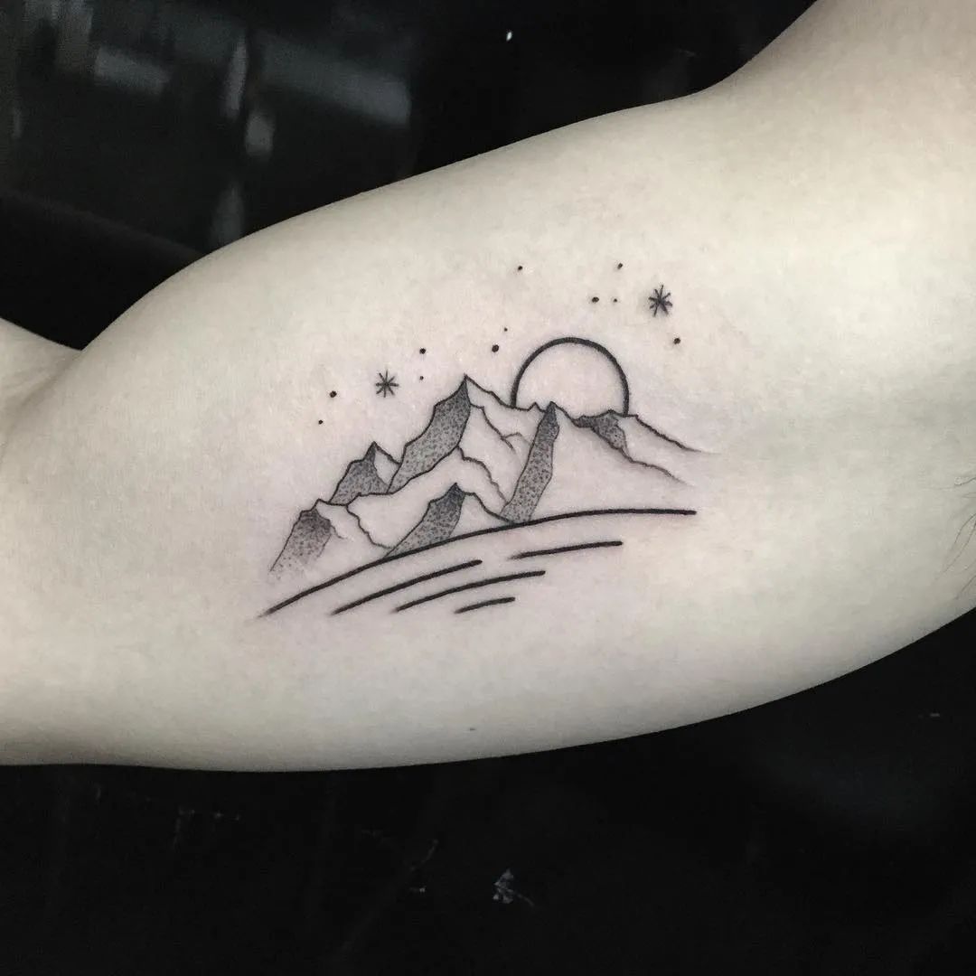 风景画纹身图案