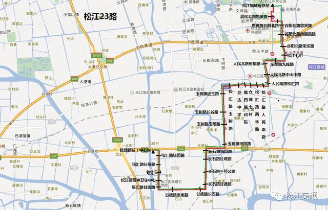 松江23路公交车路线图图片