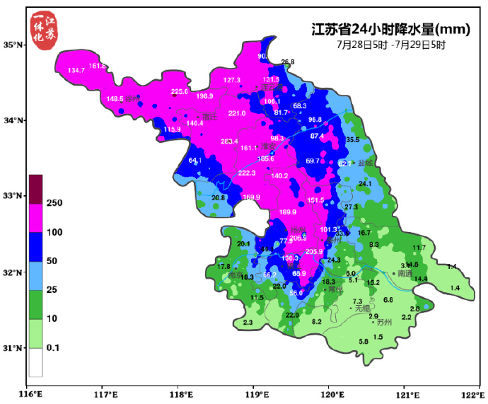 江苏降水量分布图图片