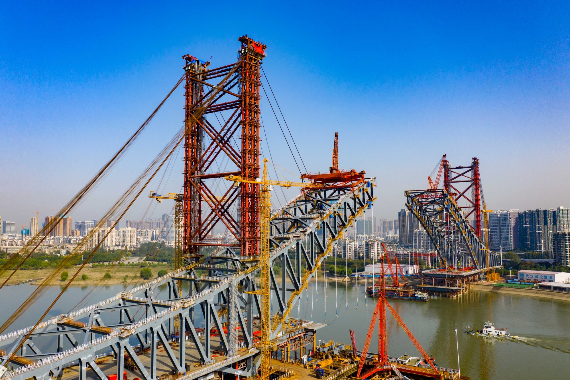 翘首相望盼会师——走近建设中的武汉江汉七桥