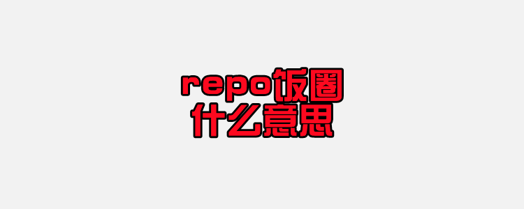 repo饭圈什么意思?
