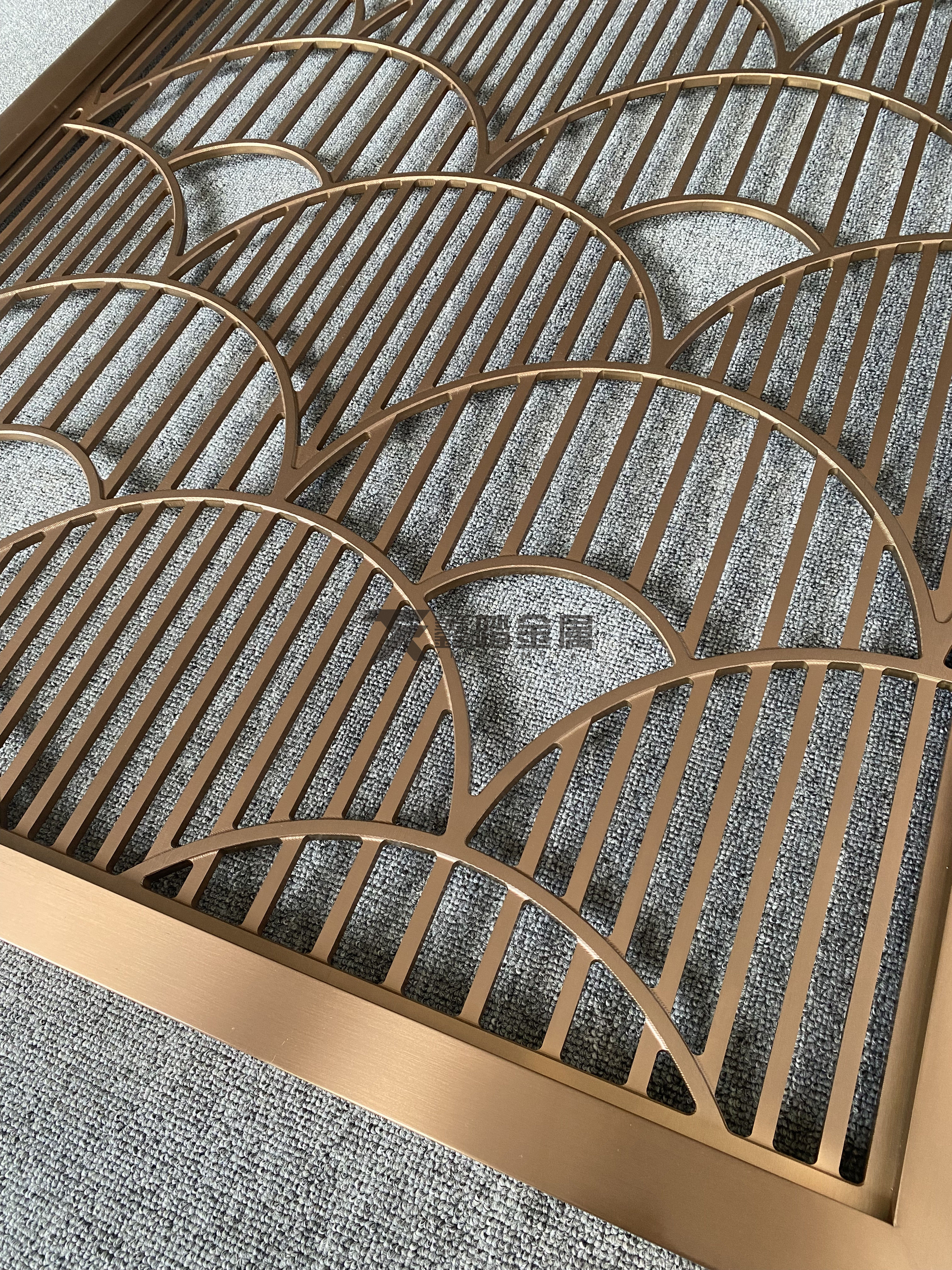 玫瑰金铝板雕花花格,无指纹家装镂空格栅新款