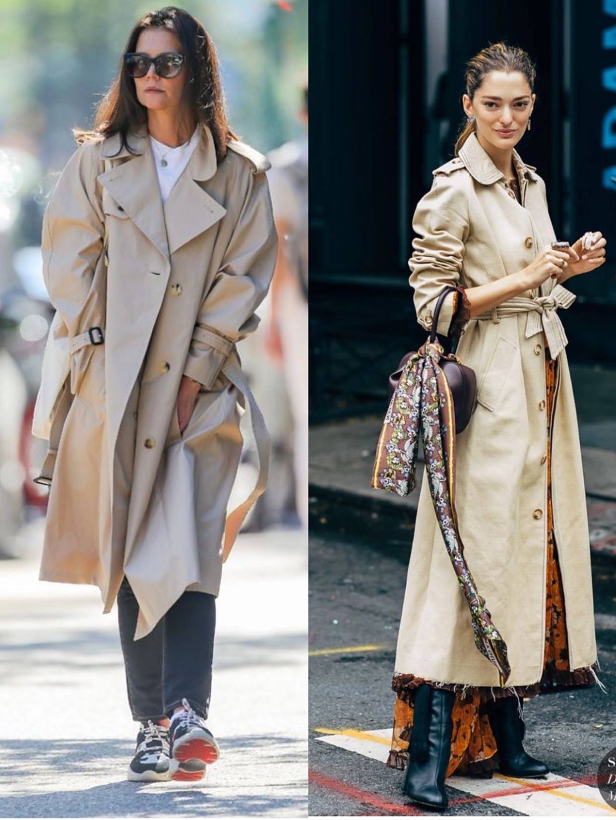 ootd穿搭丨初冬美式风衣穿搭,欧美街拍