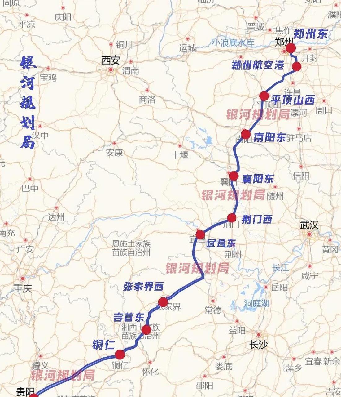 郑贵高铁最新线路图图片