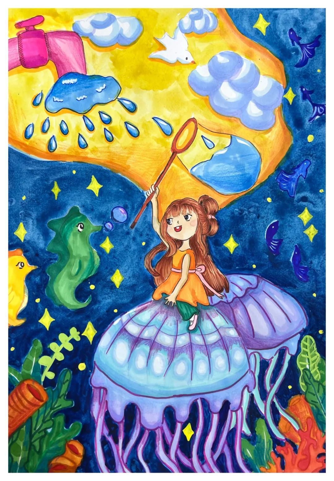 节约水资源,"少年水视界"风采展示优秀作品线上巡展(十二)