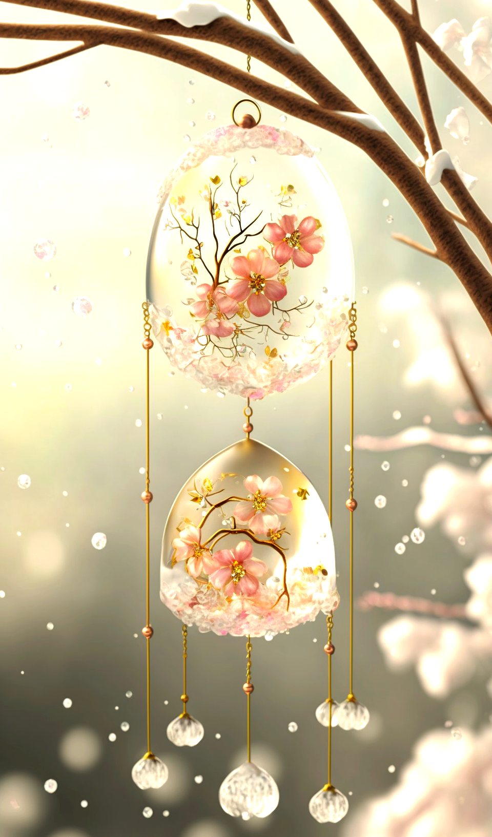 水晶风铃的华丽之美与精湛制作技艺