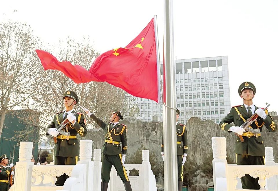 省委机关举行2021年新年升国旗仪式,楼阳生参加并讲话,林武李佳参加