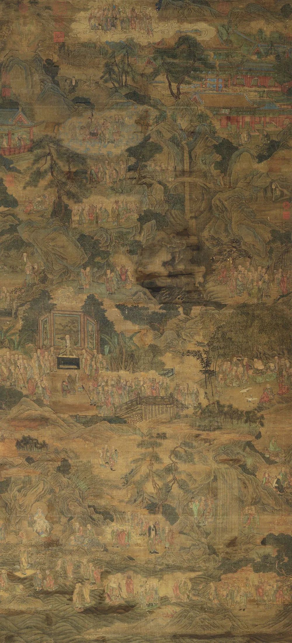 元代佛画:华严法会图