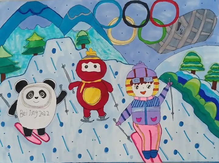 桑梓回民小学举办冰雪节绘画作品展