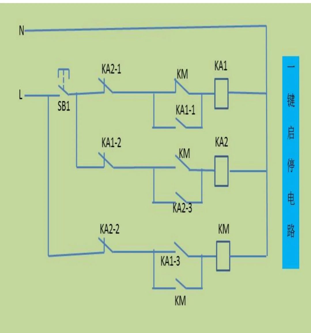 一键开关电路图220v图片