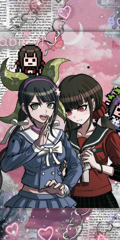 《弹丸论破》茶柱转子x春川魔姬,动漫全面屏壁纸分享