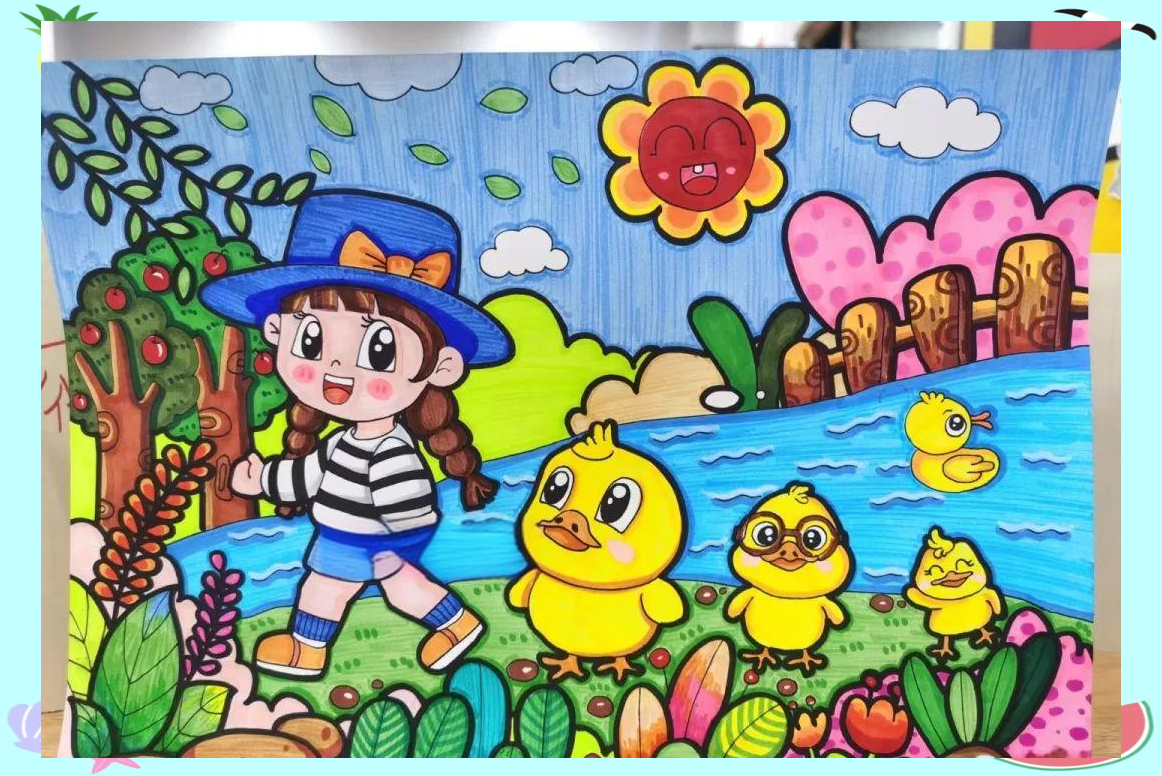 儿童画作中的春意与收藏建议