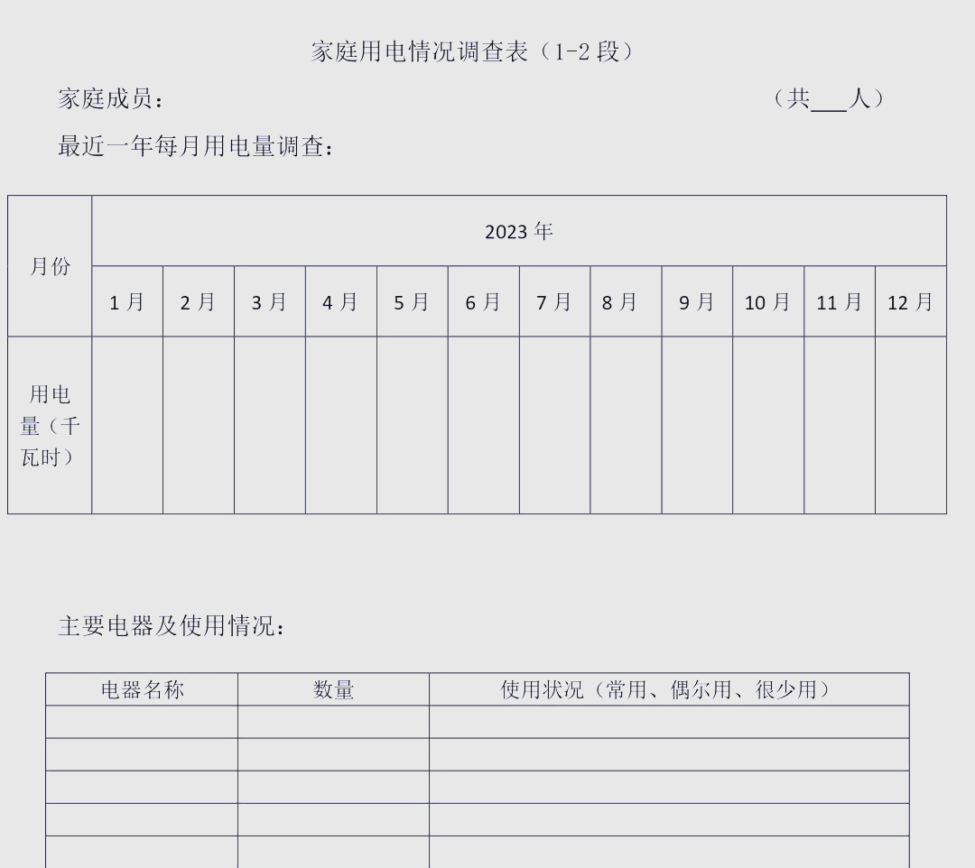 "一年级和二年级的小朋友们,在爸爸妈妈的引导下,将变身家庭用电的小