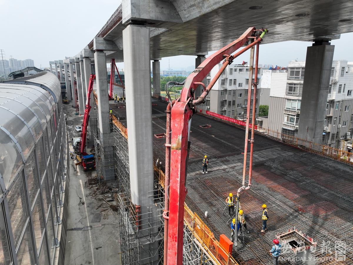 合肥首个双层高架桥建设取得新成果