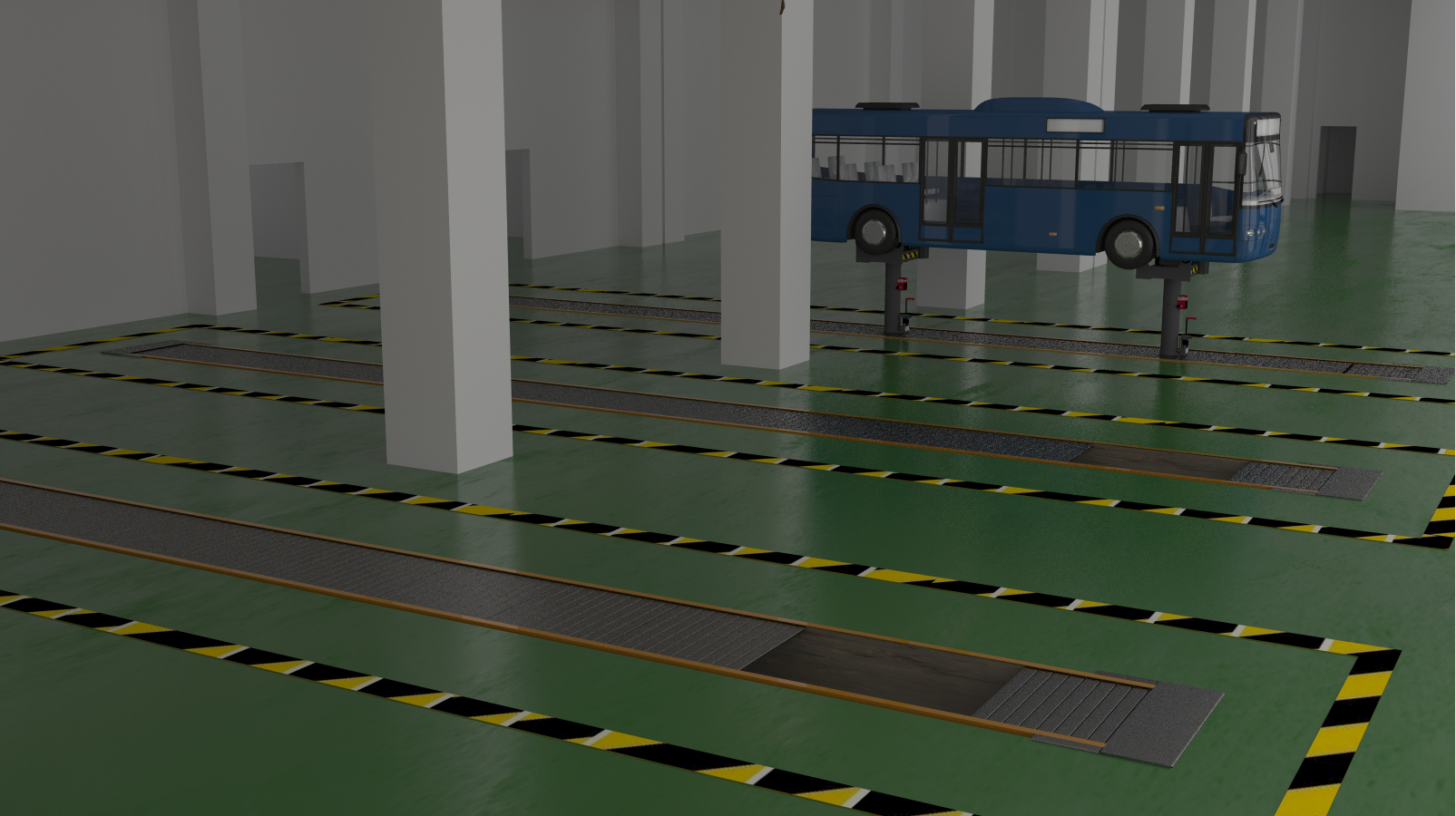 公交修理厂维修地沟建设