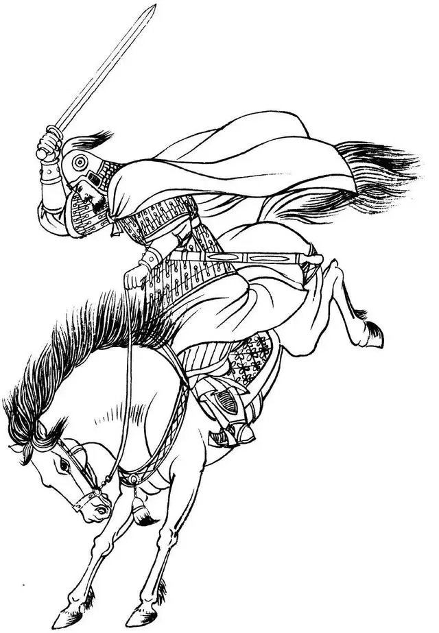 白描中国古代刀马人物图谱