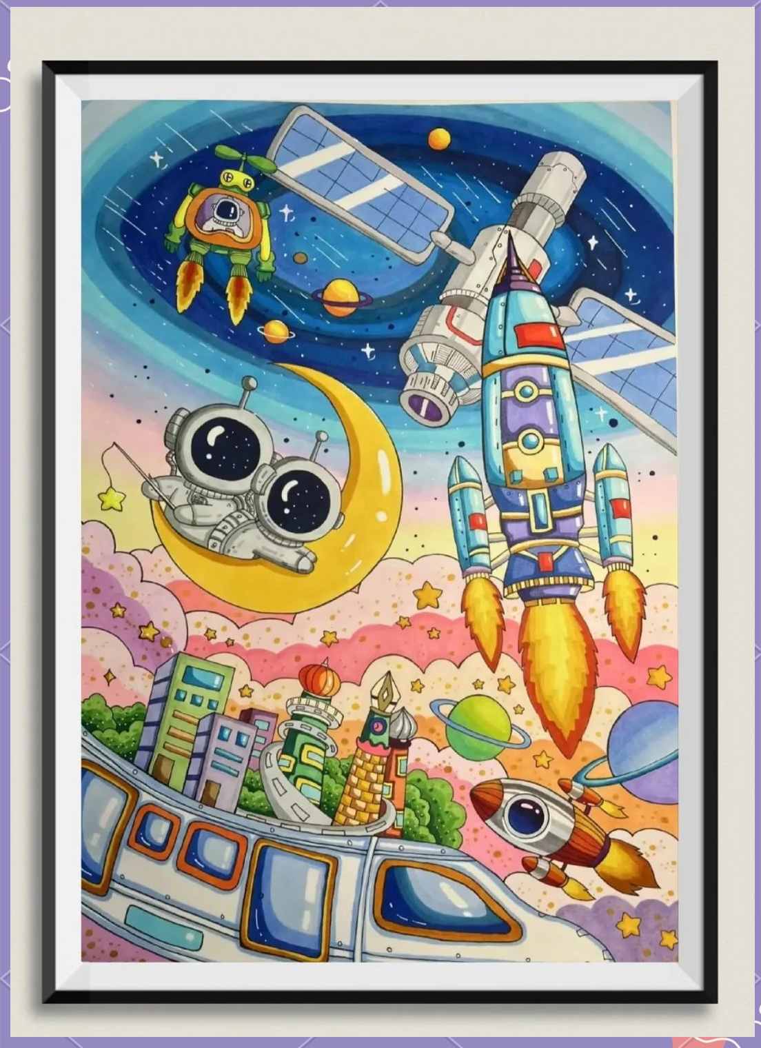 科技绘画展现未来展望:梦想与创新的完美交融