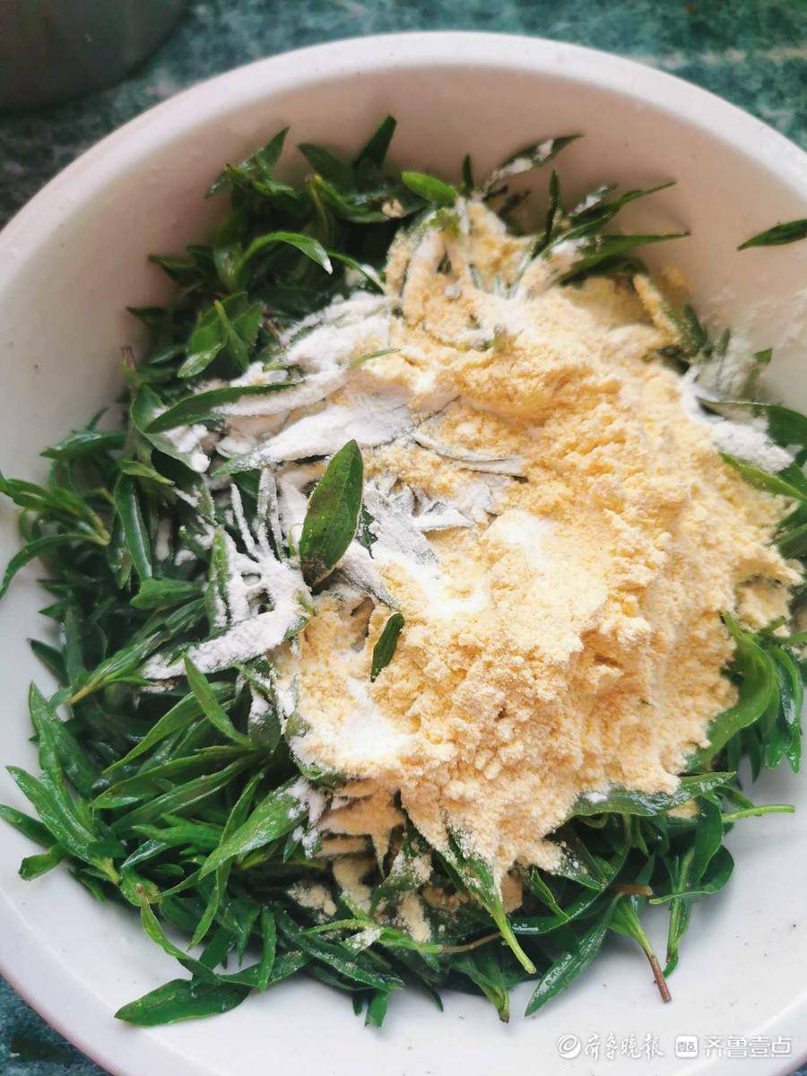 扫帚菜蒸一蒸面感十足,给你的生活加点滋味