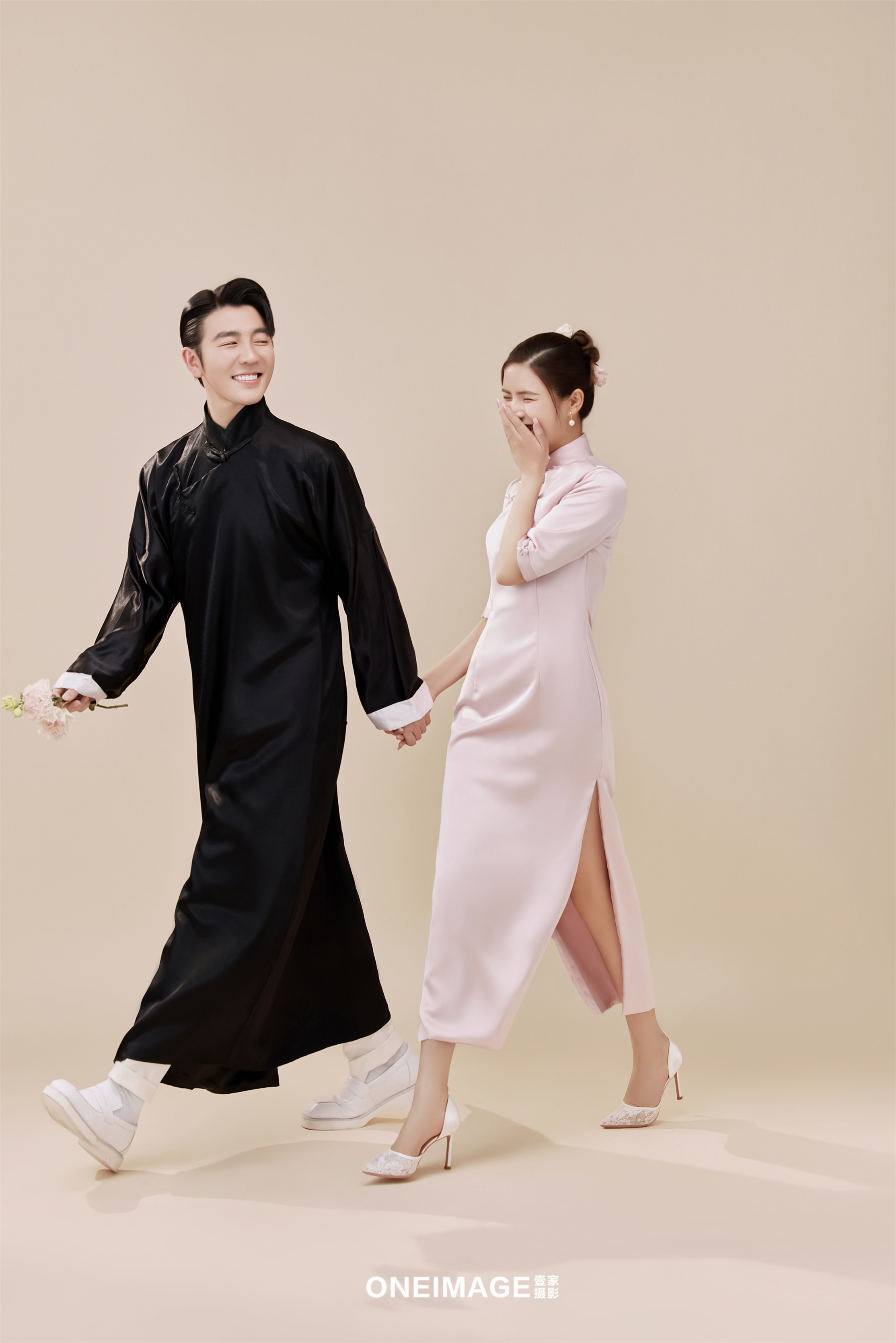 「壹家摄影」粉色旗袍|超少女心的新中式婚纱照 菏泽婚纱照