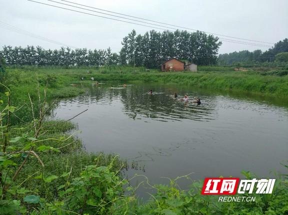 大通湖区河坝镇:抢险队翻坡淌水排查险情