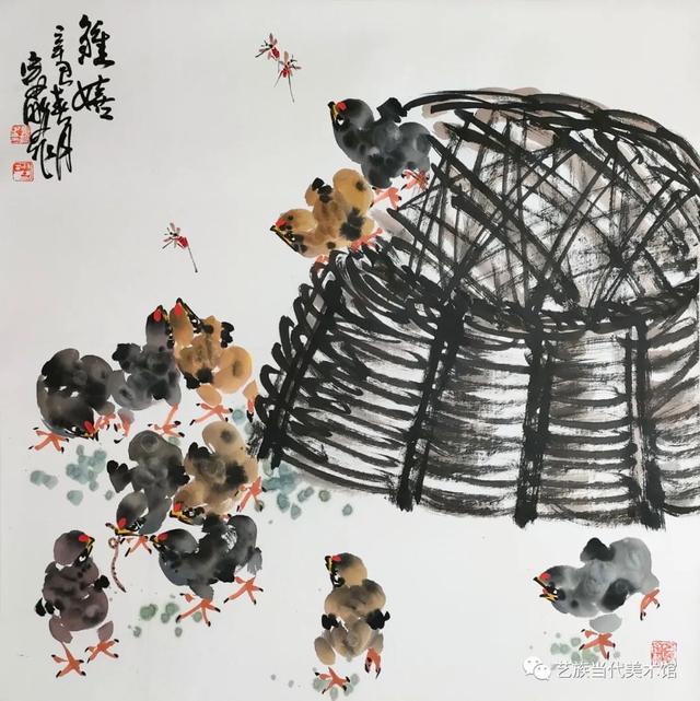 艺族分享丨中国近现代六大画鸡名家之一:娄鹏