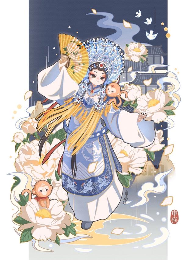 创意分享~插画师kyueki 12生肖国风插画设计