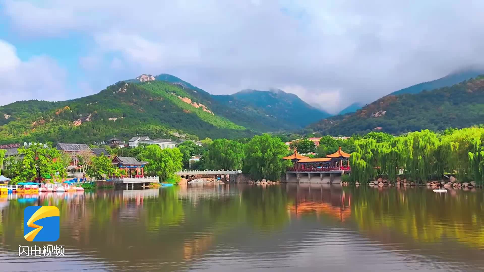 雨后泰安虎山公园:飞瀑如练 流水潺潺