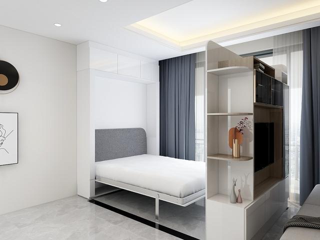 旧房改造,把两间30平米的单身公寓打通做成2厅5卧"大平层"