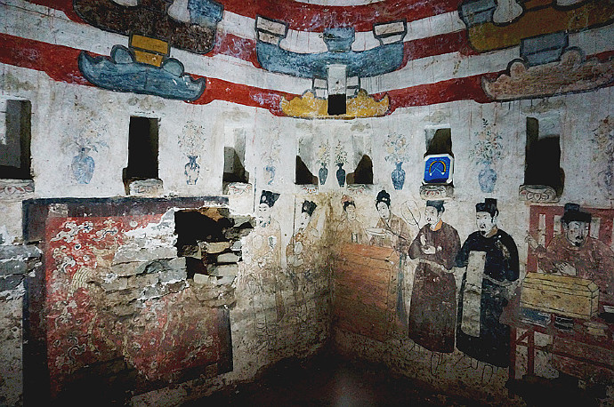 古城宣化(上):下八里村辽墓壁画