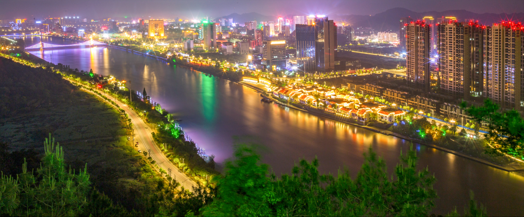 黄山市区夜景图片