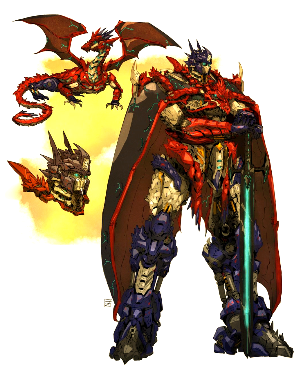 变形金刚角色变龙设计:霸王龙,喷火龙与三头龙等多种形象