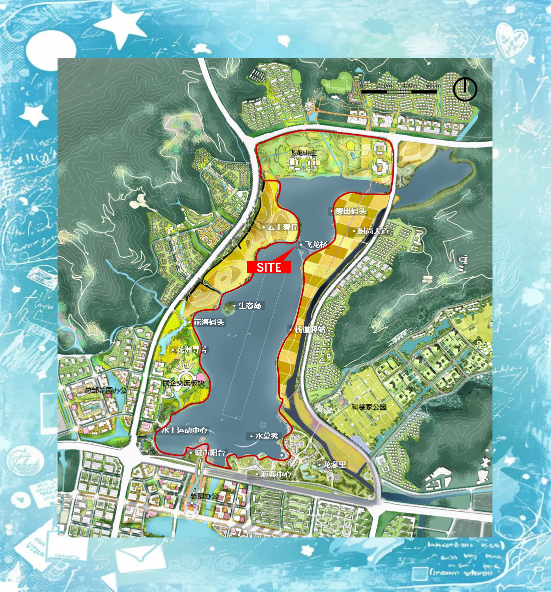 飞龙湖景观桥的规划位置已经揭晓,而周边地区也正积极寻求投资者的
