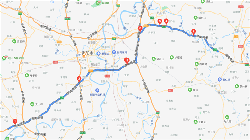 5月17日起,泉南高速衡阳段将进行改造