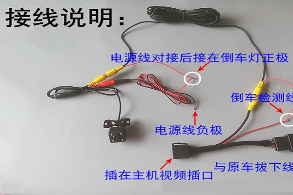 倒车影像 线路图图片