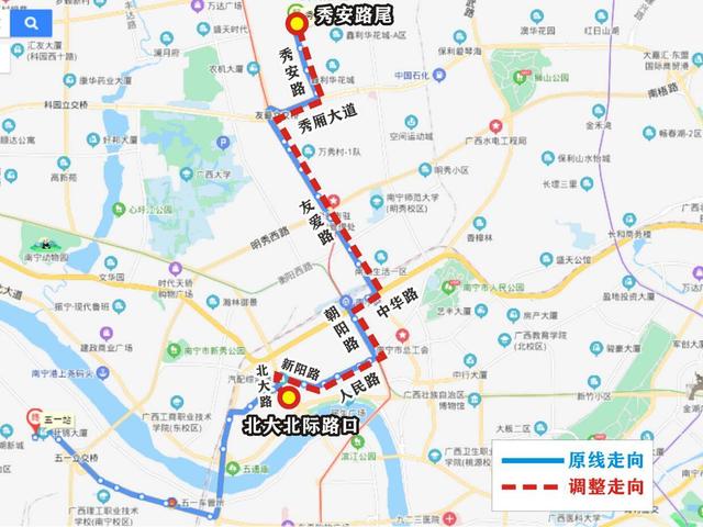 南宁212路公交车路线图图片