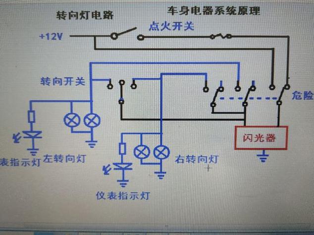 汽车灯光系统电路图图片