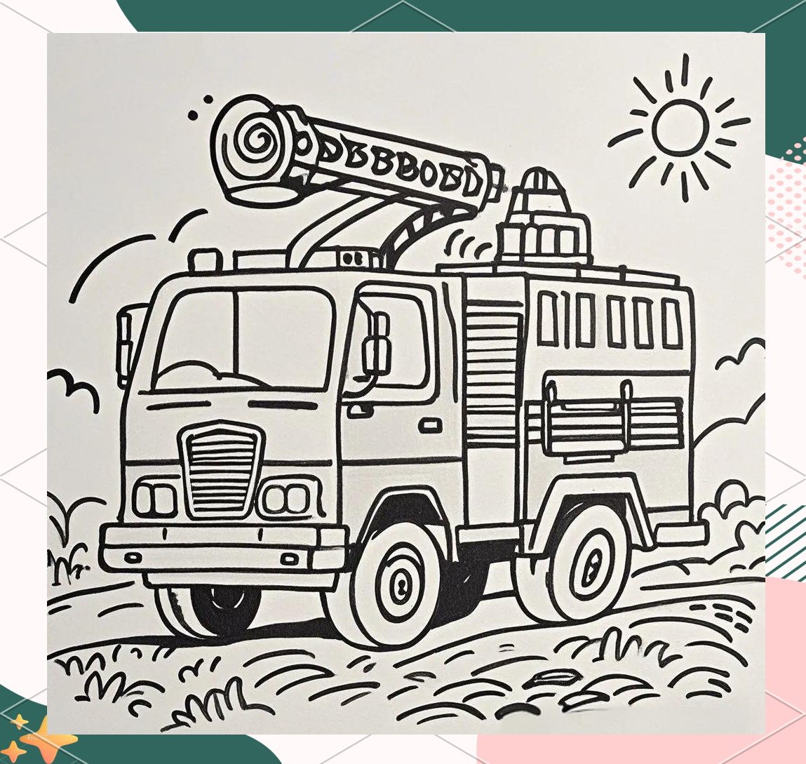 消防车简笔画绘制技巧与示例