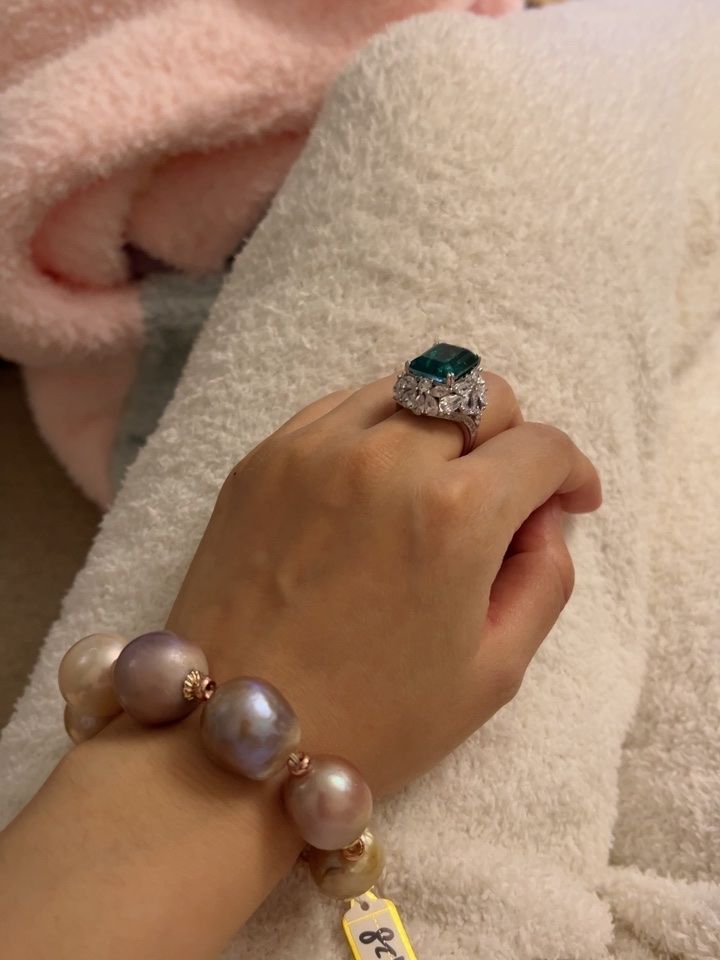 「买家秀」正品巴洛克异形紫色淡水手串