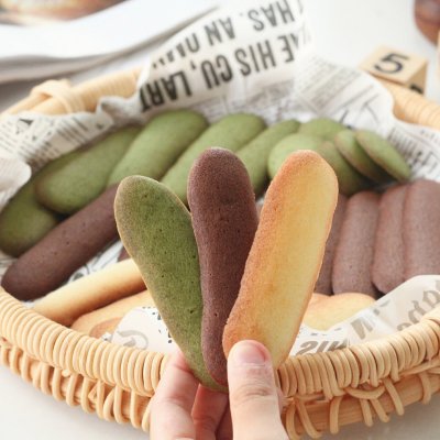 0失败,免打发,新手也能搞定3口味猫舌饼干!