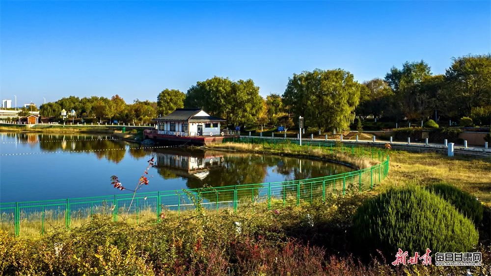 庆阳南湖公园冬日光影