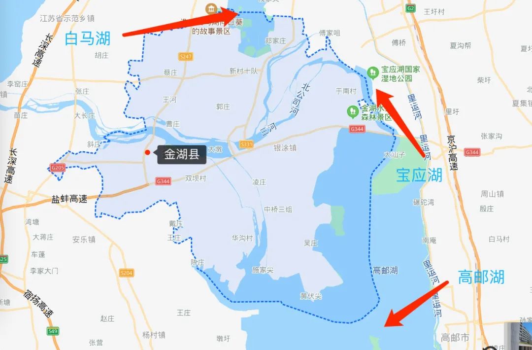 金湖行政区划地图图片